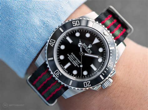 rolex gmt on nato strap|rolex submariner 2020 rubber strap.